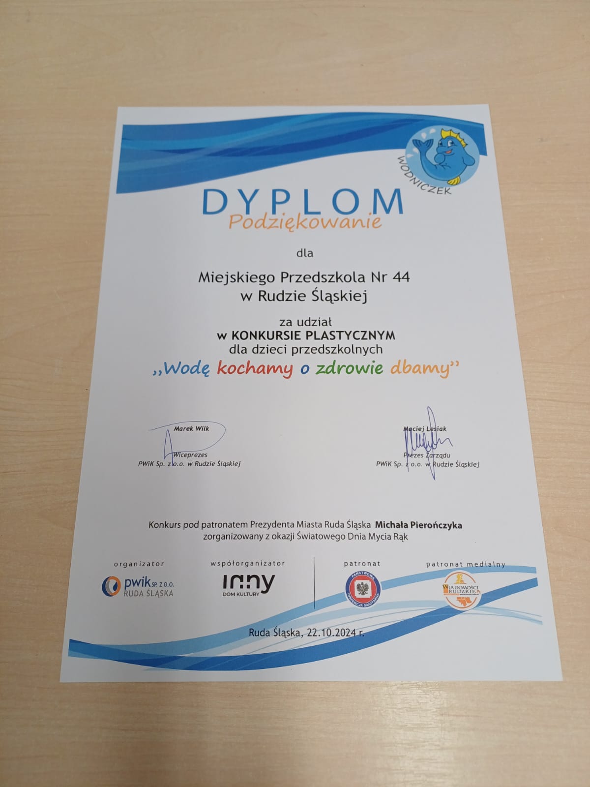 Konkurs <i>Wodę kochamy o zdrowie dbamy</i>