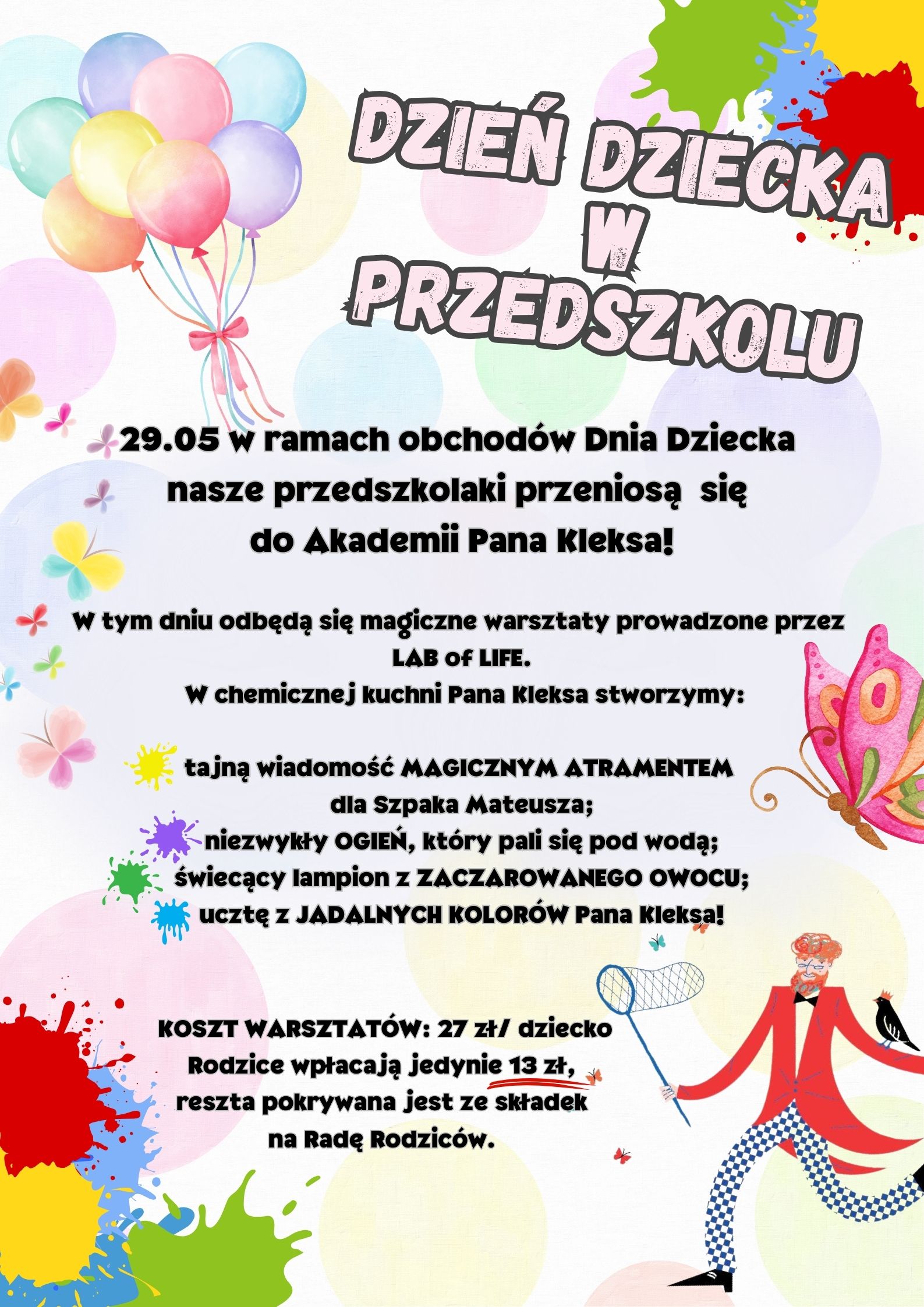 DZIEŃ DZIECKA W PRZEDSZKOLU