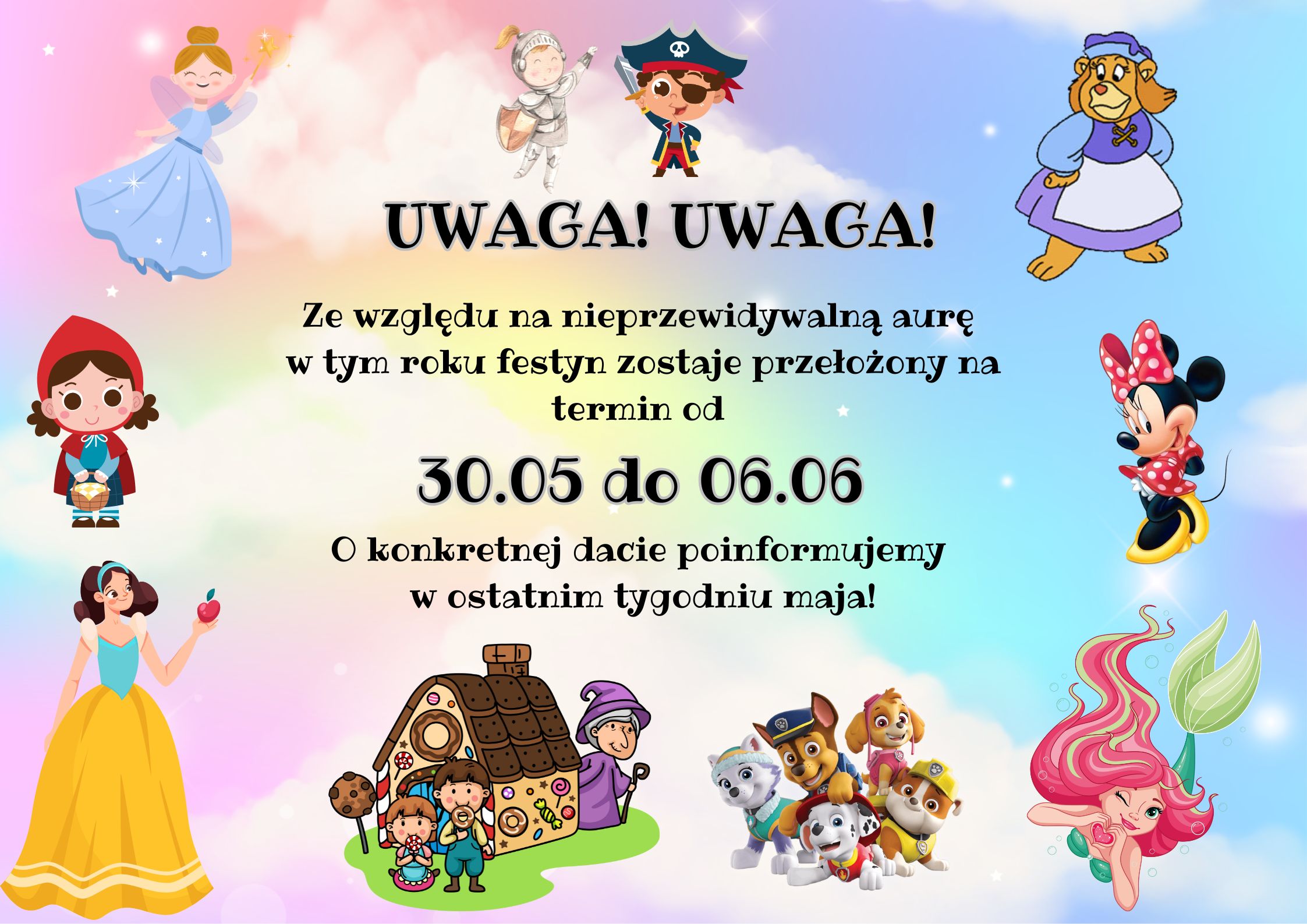 Zmiana terminu Bajkowego Festynu Rodzinnego