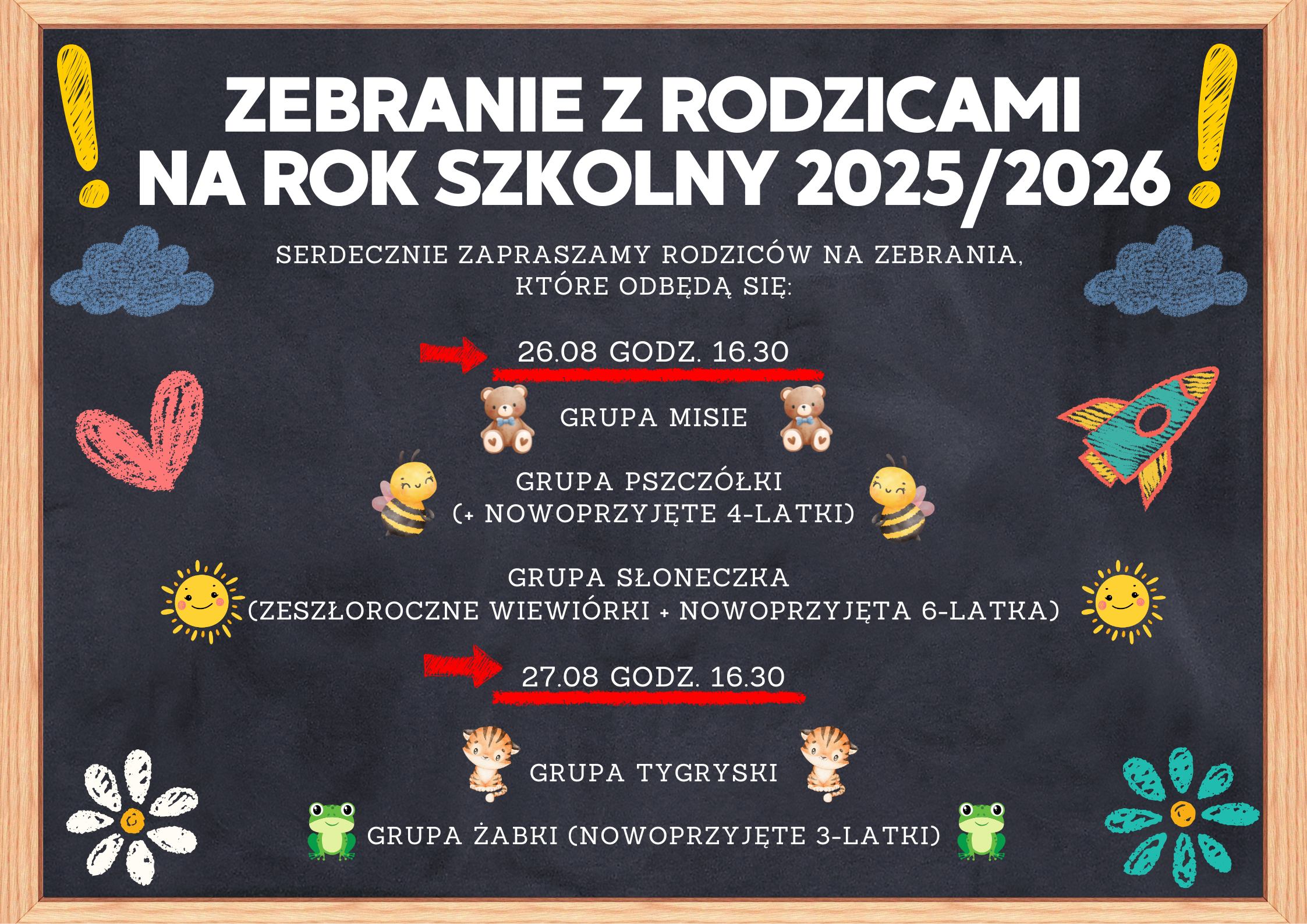 ZEBRANIA Z RODZICAMI NA ROK SZKOLNY 2025/2026